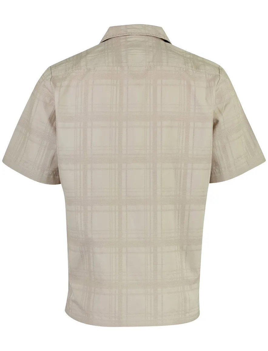 BOSS Orange Rayer M overhemd beige geruit