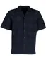 Donkerblauw geruite doorknoop polo BOSS Orange Rayer reverskraag