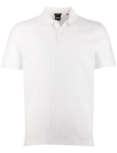 Hugo Boss Katoenen witte polo BOSS Black H-Parlay