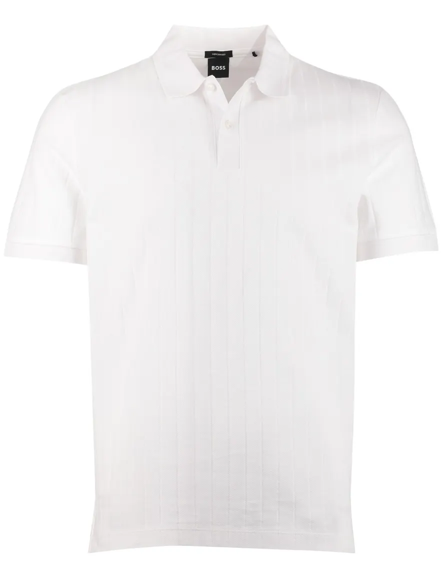 Katoenen witte polo BOSS Black H-Parlay