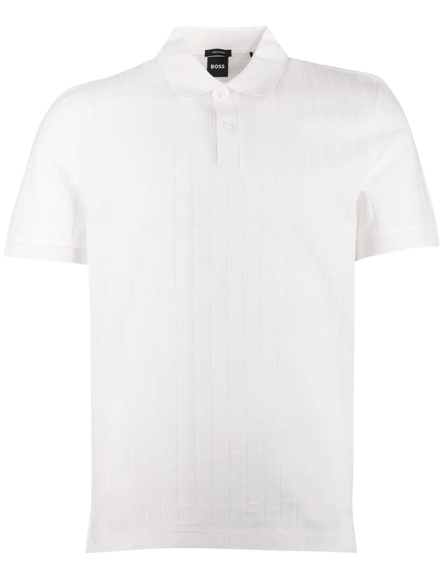 Katoenen witte polo BOSS Black H-Parlay