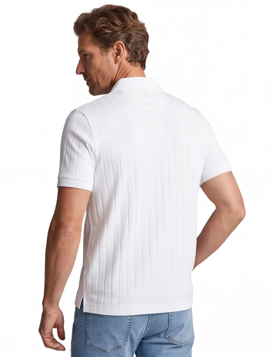 Katoenen witte polo BOSS Black H-Parlay