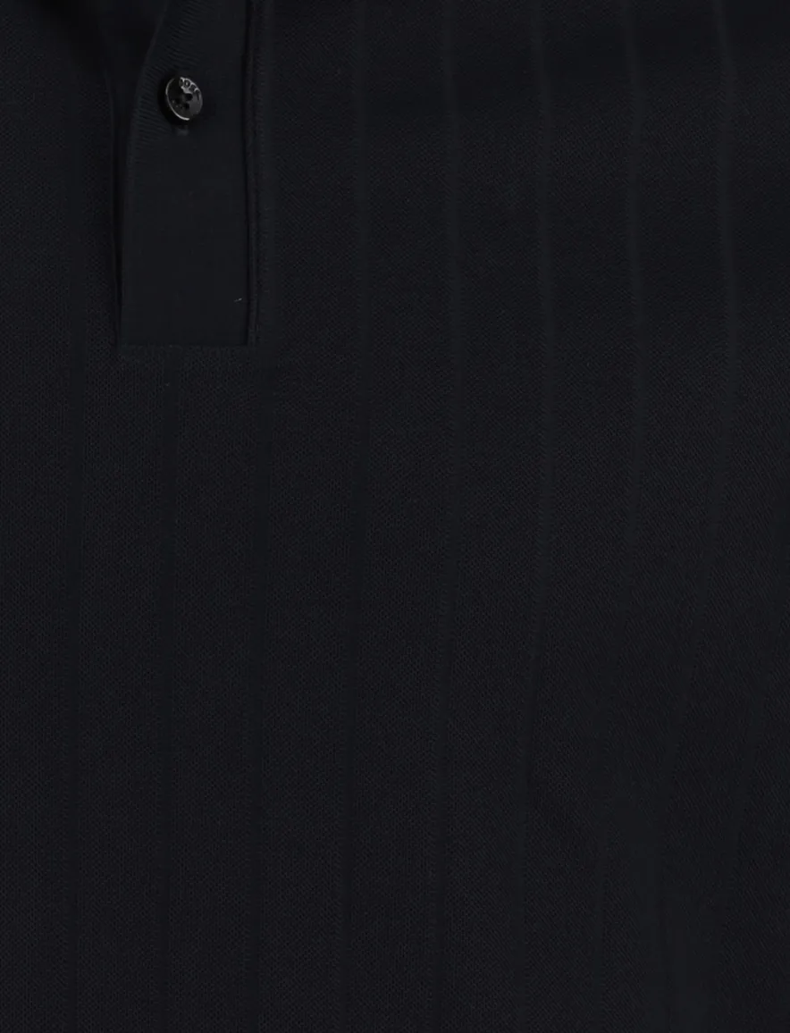 Poloshirt BOSS zwart katoen normale fit