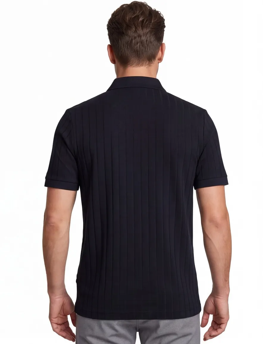 Poloshirt BOSS zwart katoen normale fit