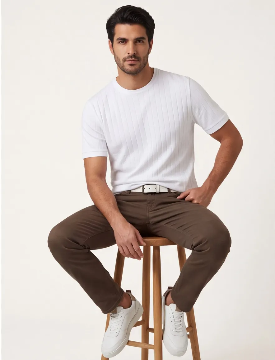 BOSS H-Thompson 236 T-shirt wit strepen