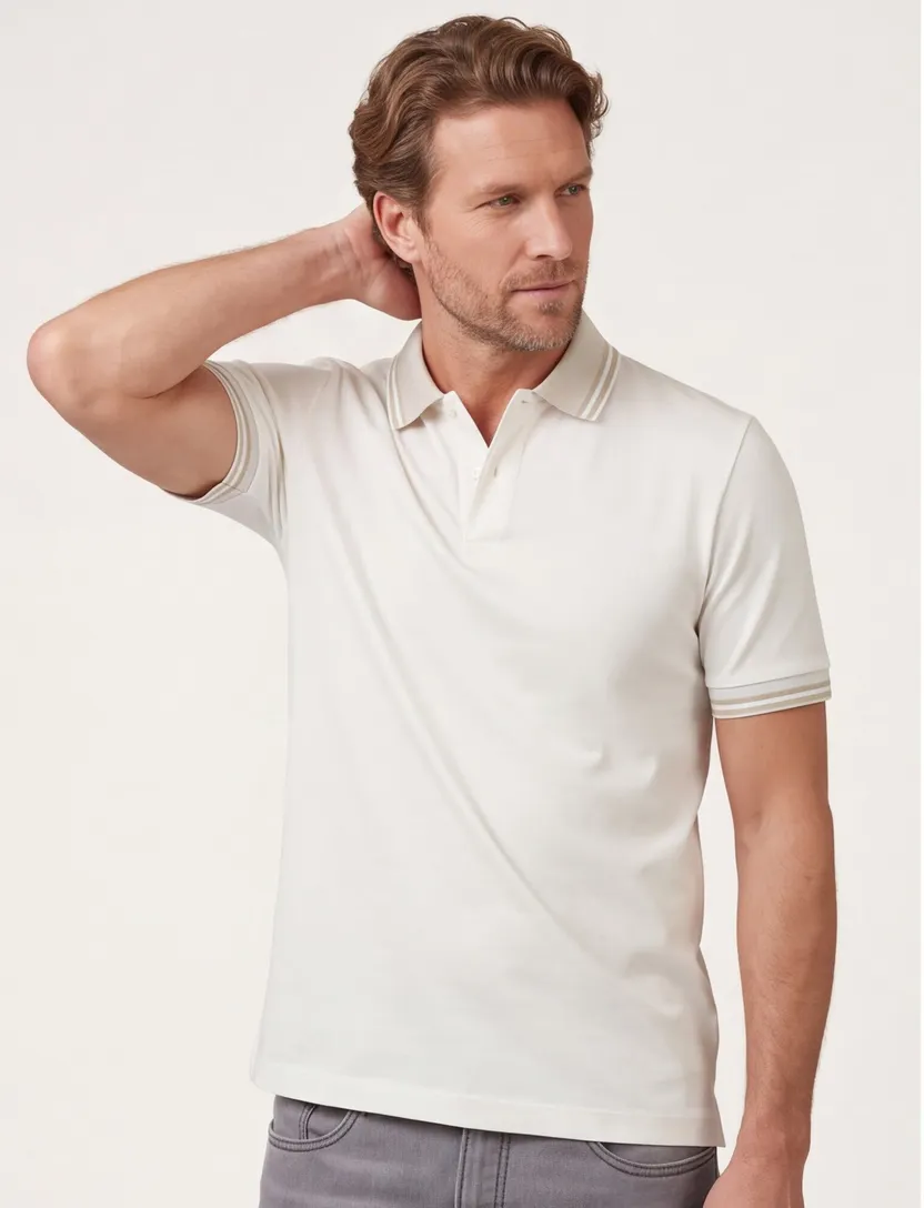 Wit poloshirt Boss Black H-Phillipson 2-knoops jersey