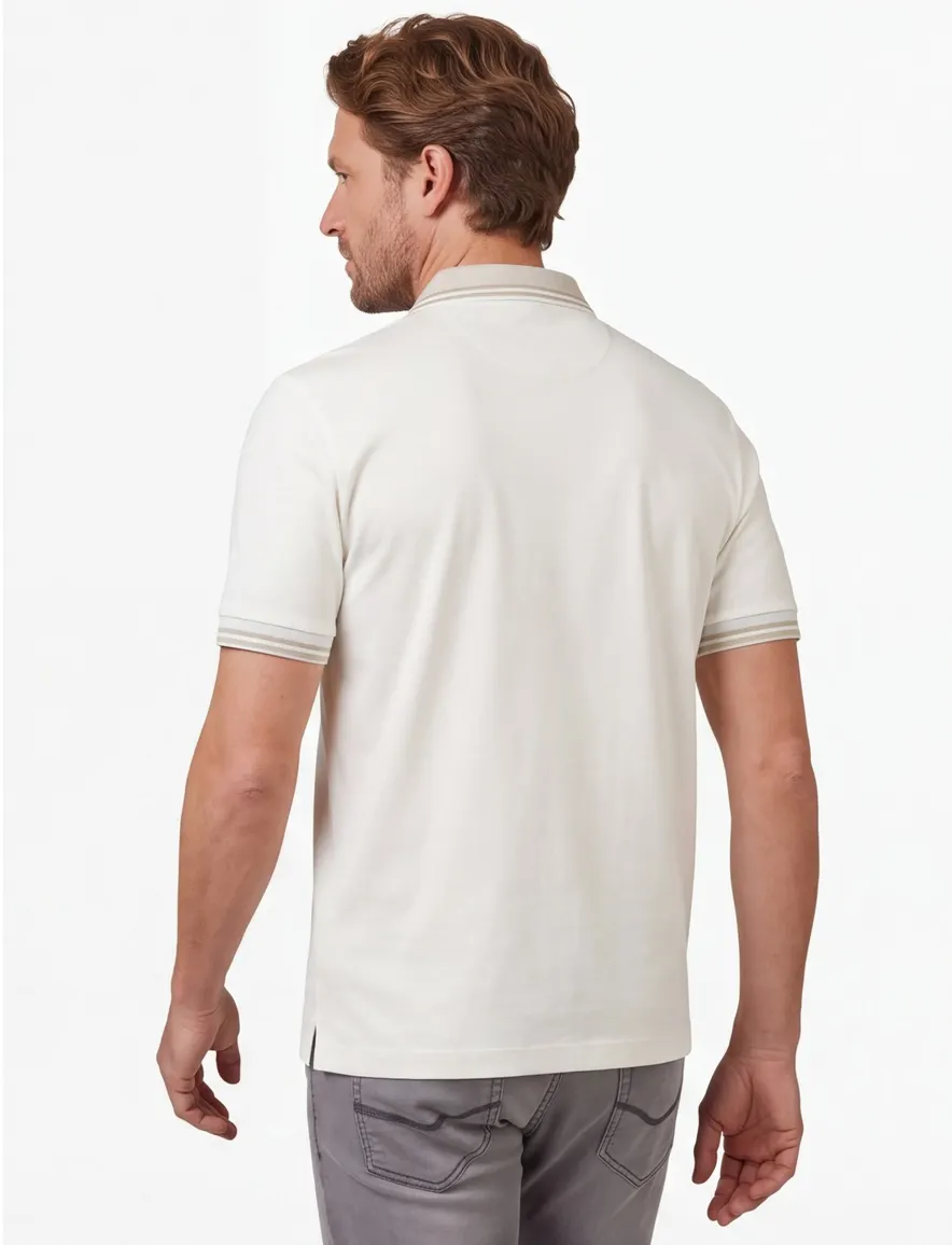 Poloshirt Boss Black Black H-Phillipson wit 2-knoops jersey