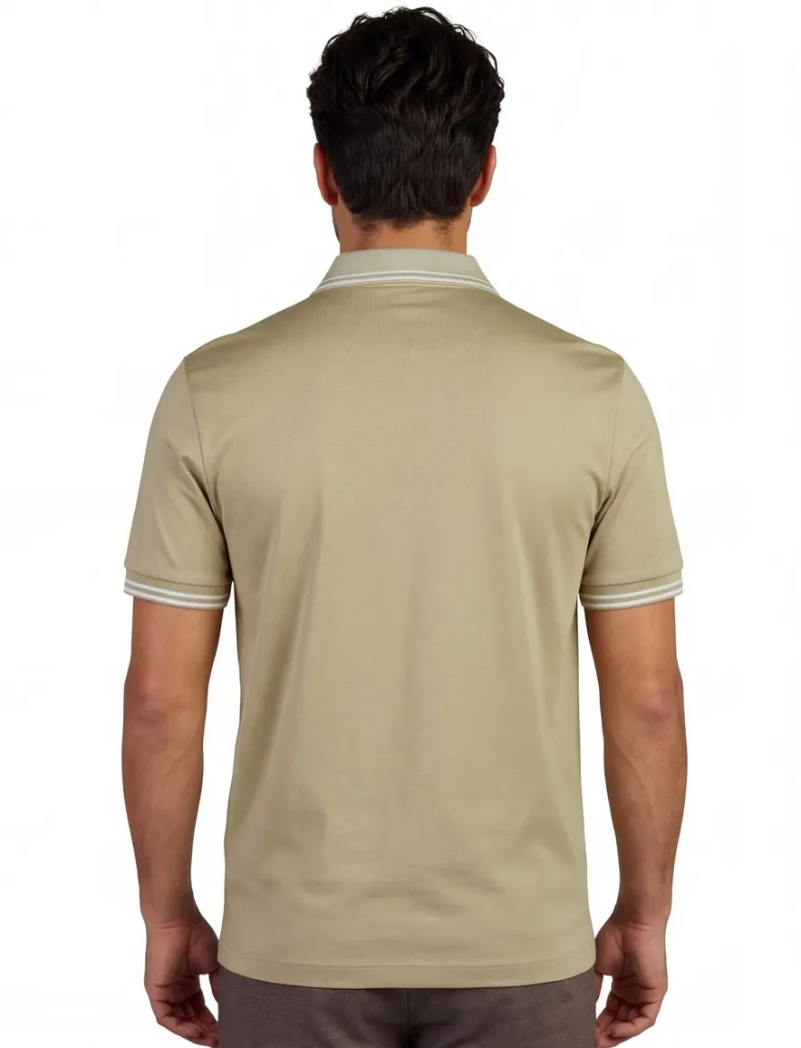 Poloshirt BOSS Black beige slim fit