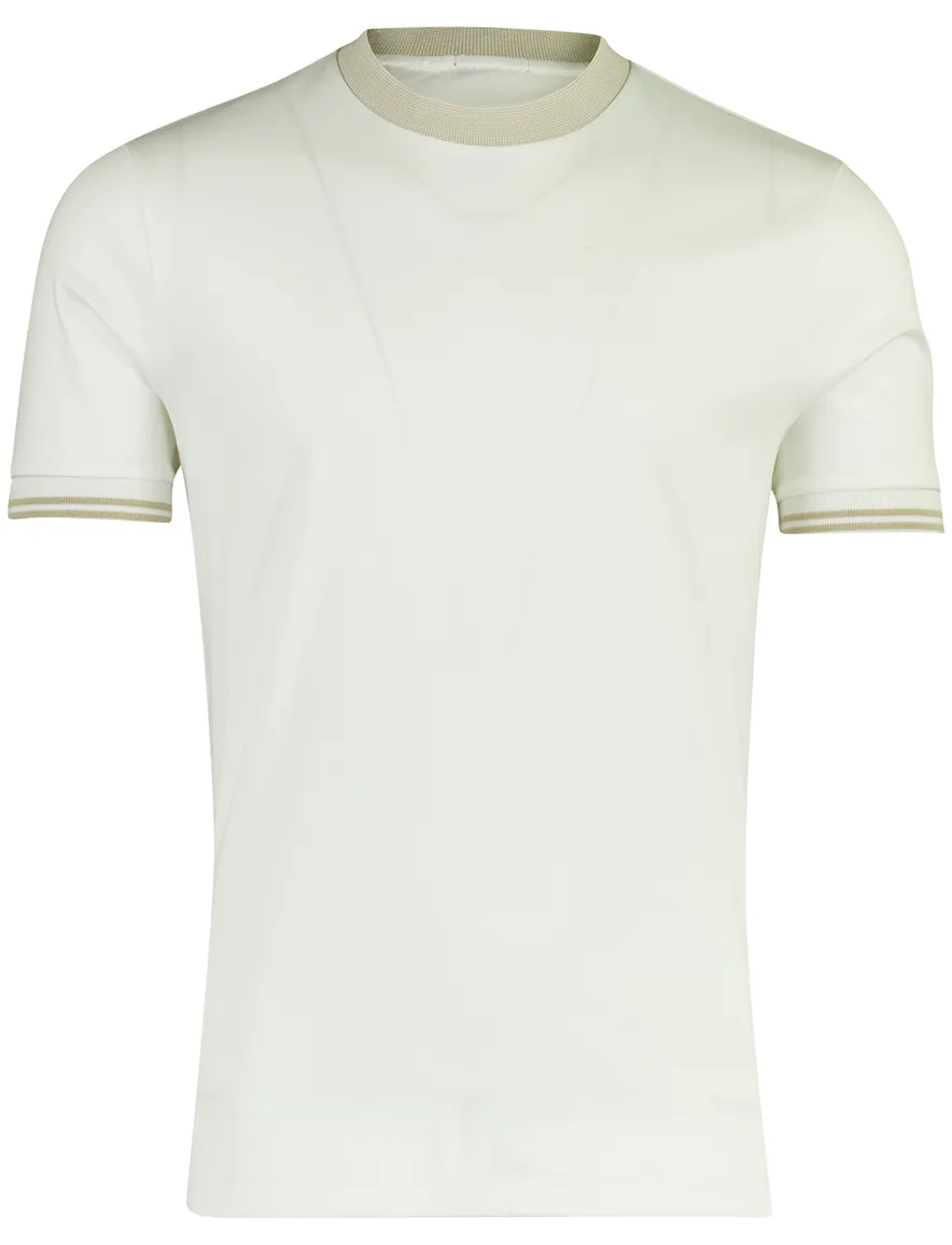 T-shirt wit BOSS Black mercerised katoen slim fit