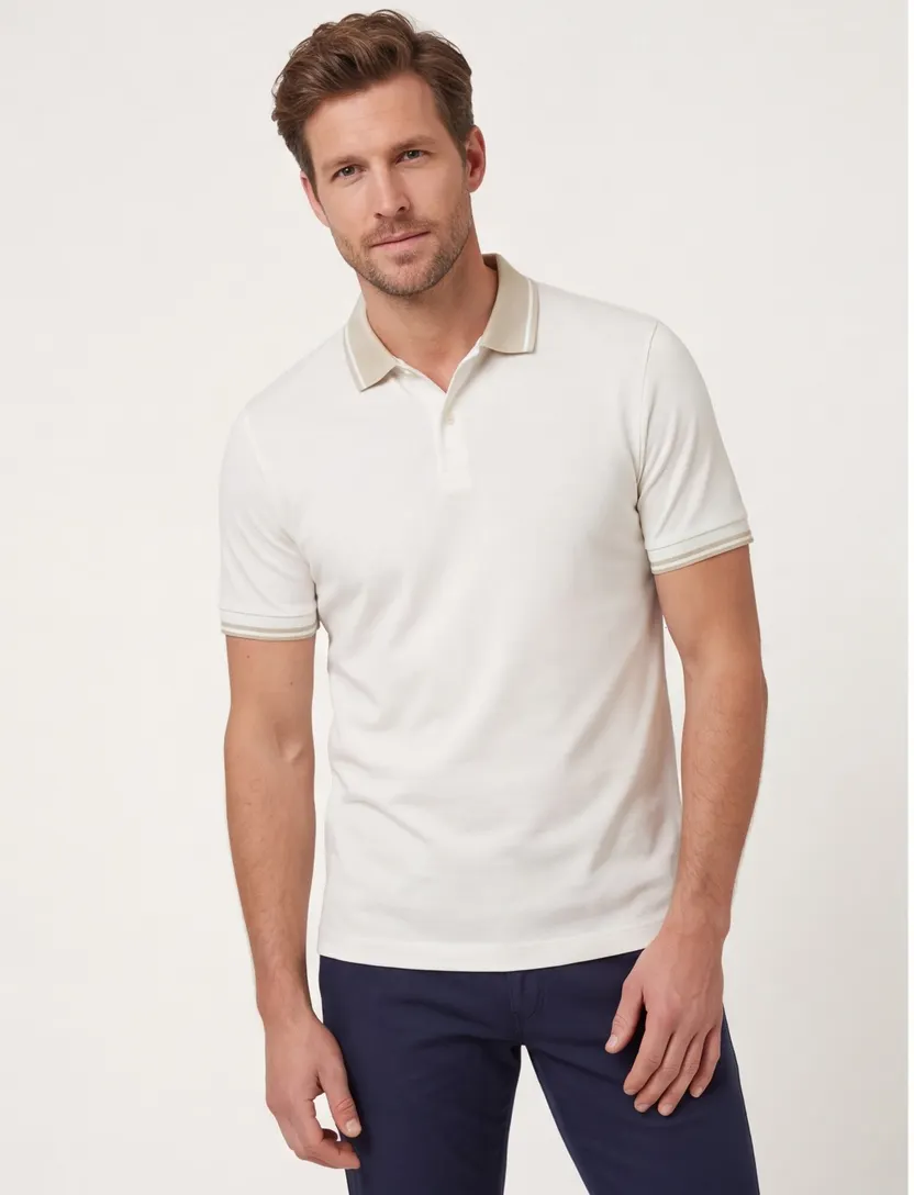 BOSS Black T-shirt wit mercerised slim fit