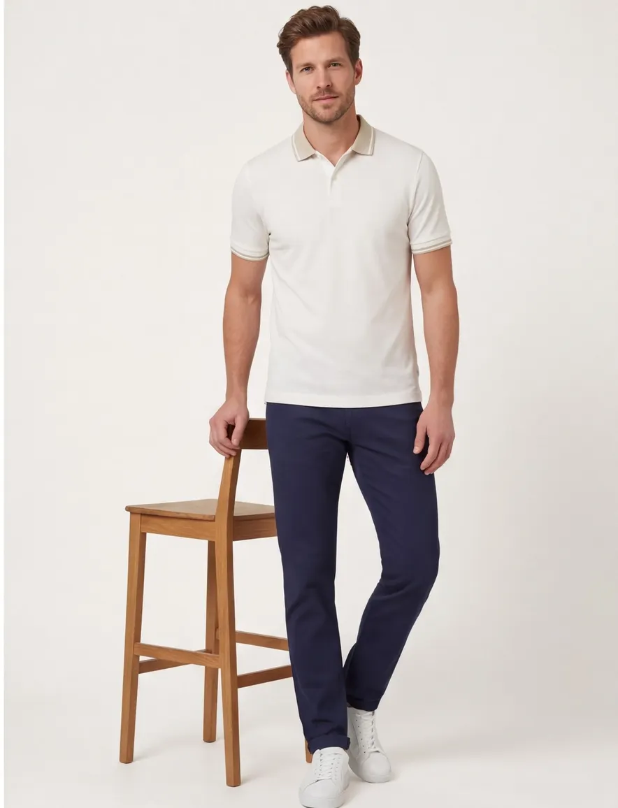 T-shirt wit BOSS Black mercerised katoen slim fit