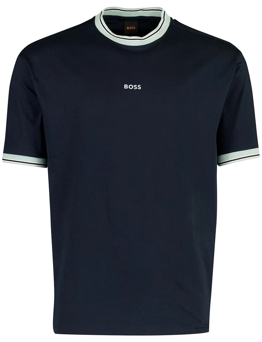 BOSS Orange donkerblauw t-shirt Te_Blocks