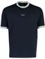 BOSS Orange T-shirt navy met lichtblauwe details ronde hals