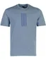 BOSS Orange t-shirt blauw opdruk normale fit korte mouw