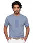 T-shirt BOSS Orange blauw met opdruk korte mouw