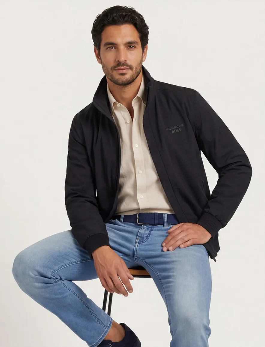 BOSS Green Spirit zomerjas zwart waterdicht