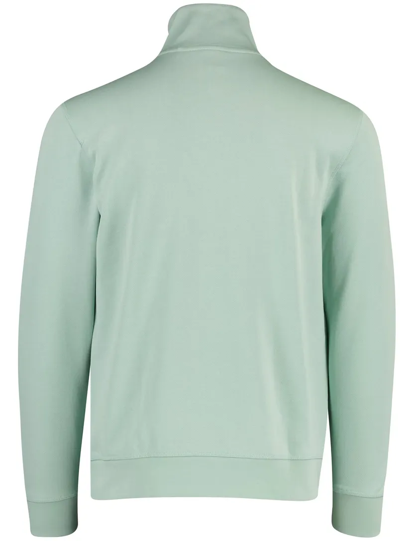 BOSS Orange trui groen half zip katoen