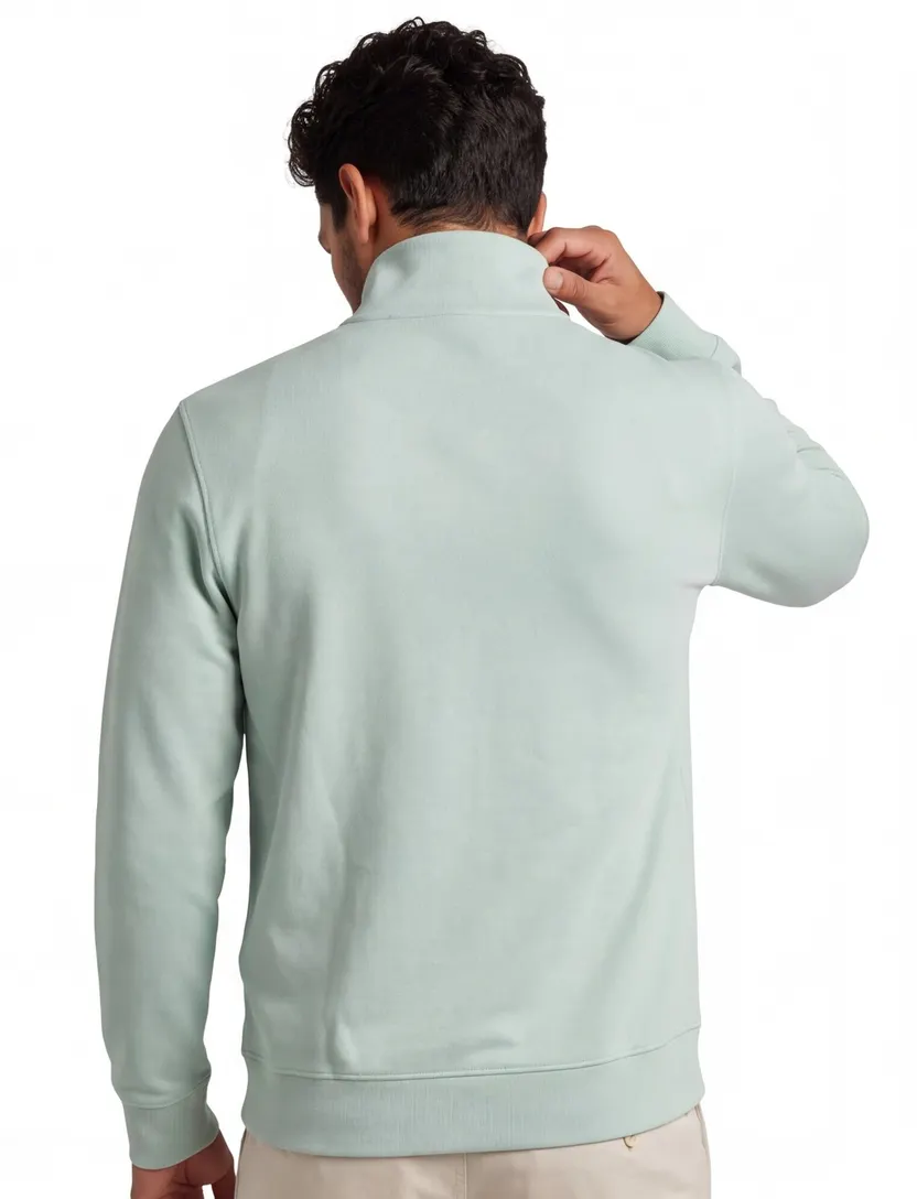 BOSS Orange trui groen half zip katoen