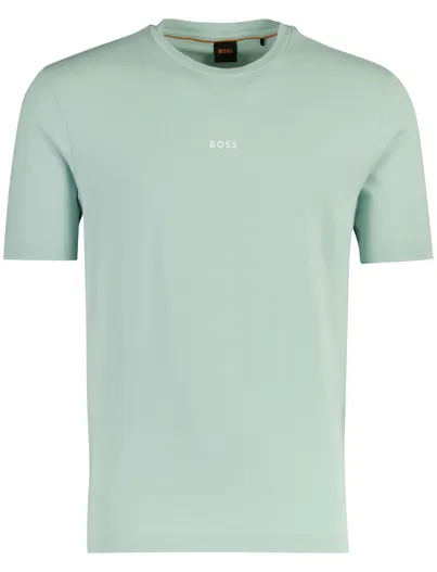 Hugo Boss T-shirt BOSS Orange turquoise met logo normale fit