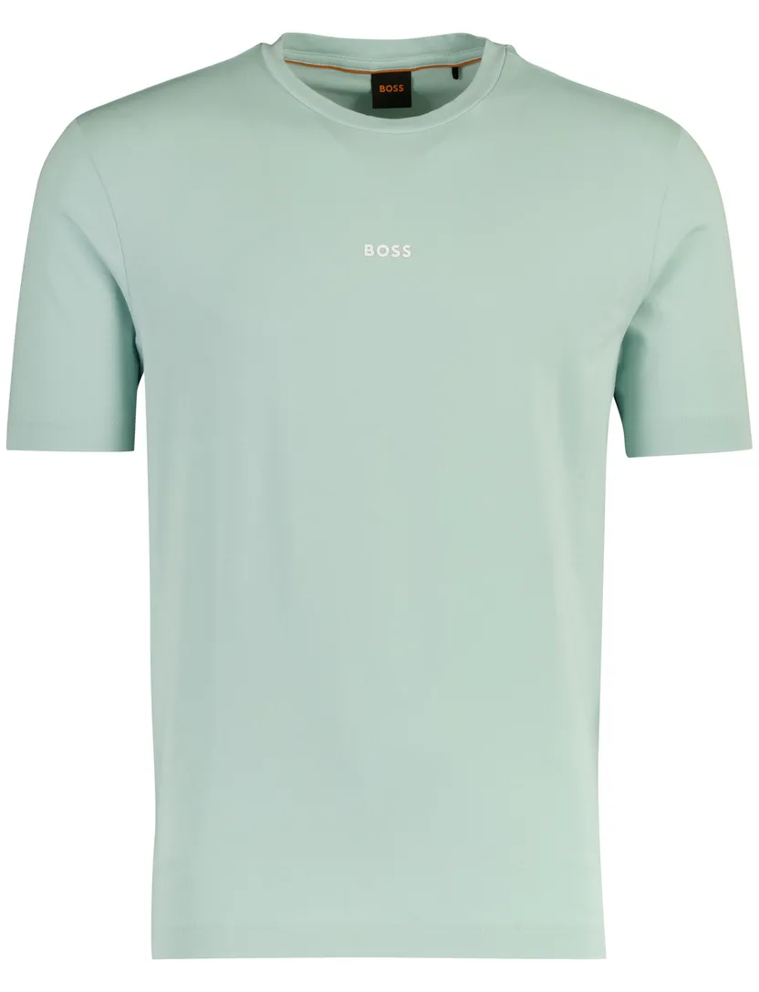 T-shirt turquoise BOSS Orange logo normale fit