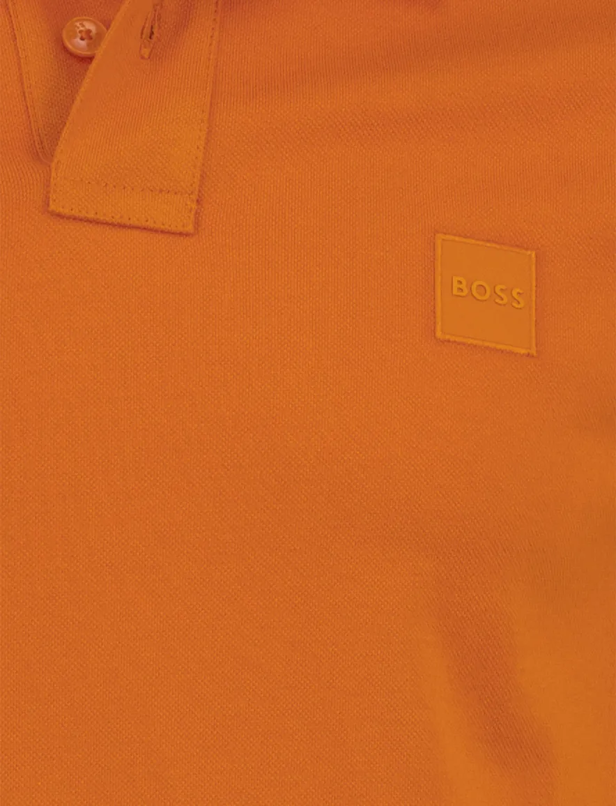 Boss Orange poloshirt Passenger 2-knoops oranje pique