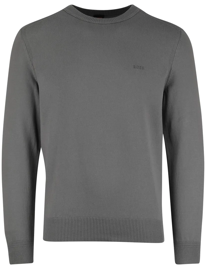 trui Boss Orange Asac-C groen gebreid normale fit