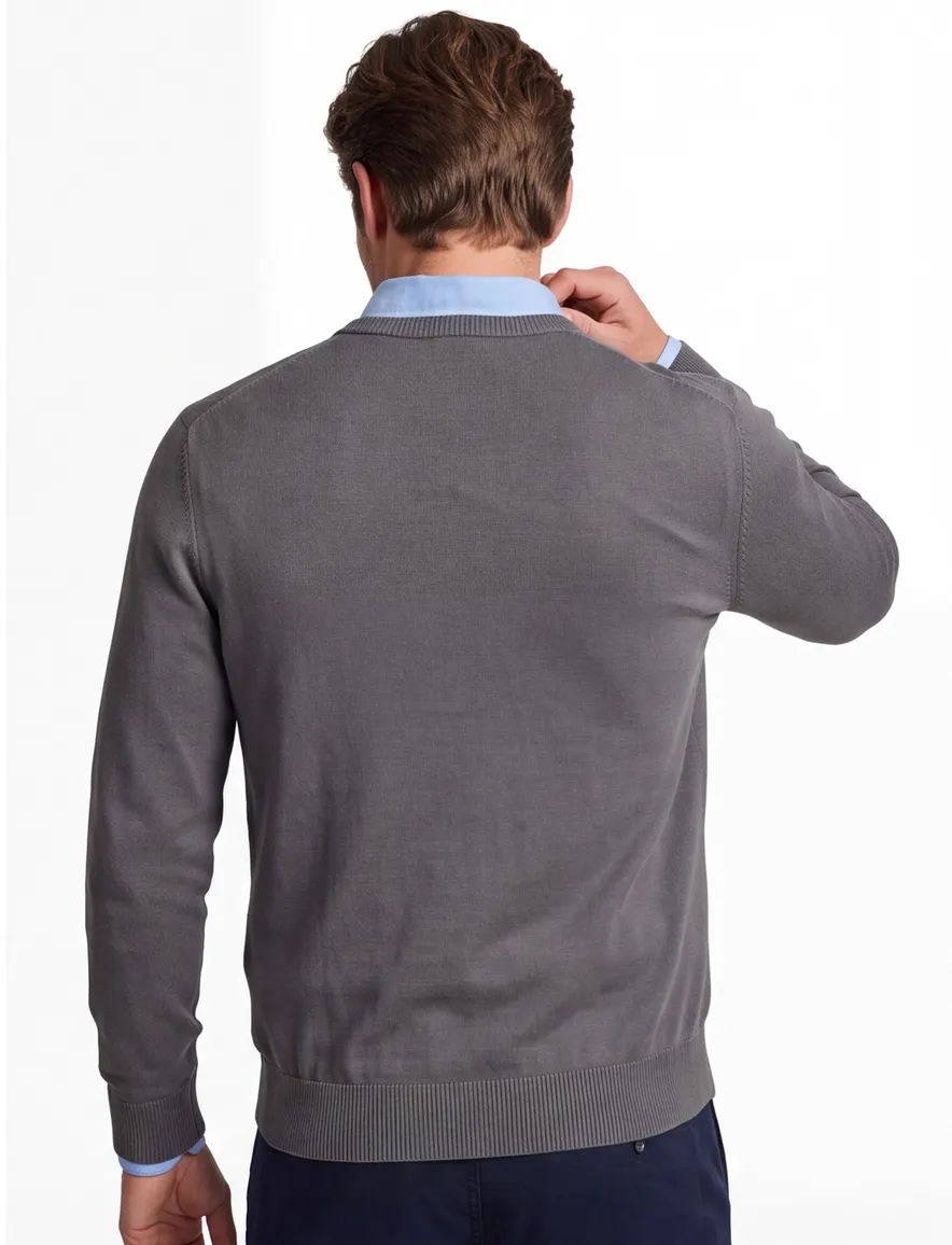 groene trui Boss Asac-C trui gebreid normale fit