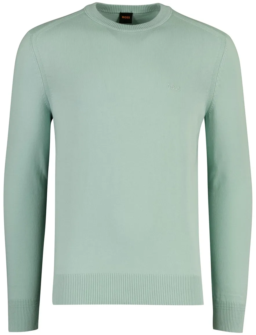 BOSS orange trui asac c groen ronde hals
