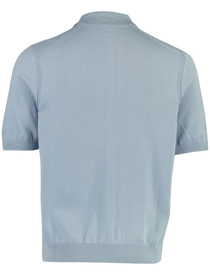 Poloshirt BOSS Orange lichtblauw wijde fit