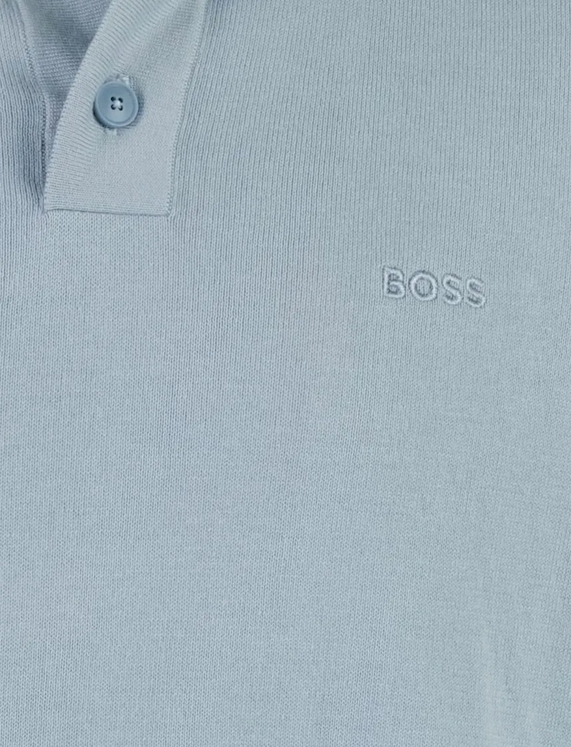 BOSS Orange poloshirt lichtblauw wijde fit katoen