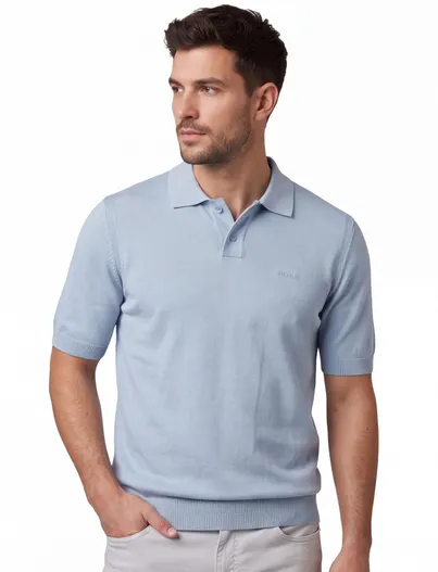 Hugo Boss BOSS Orange poloshirt lichtblauw wijde fit katoen