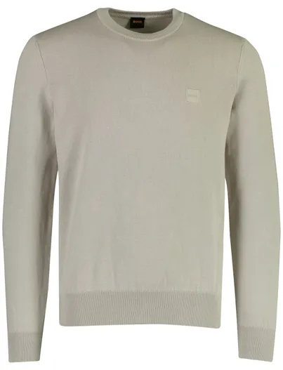 Hugo Boss Boss Orange polo lange mouw grijs
