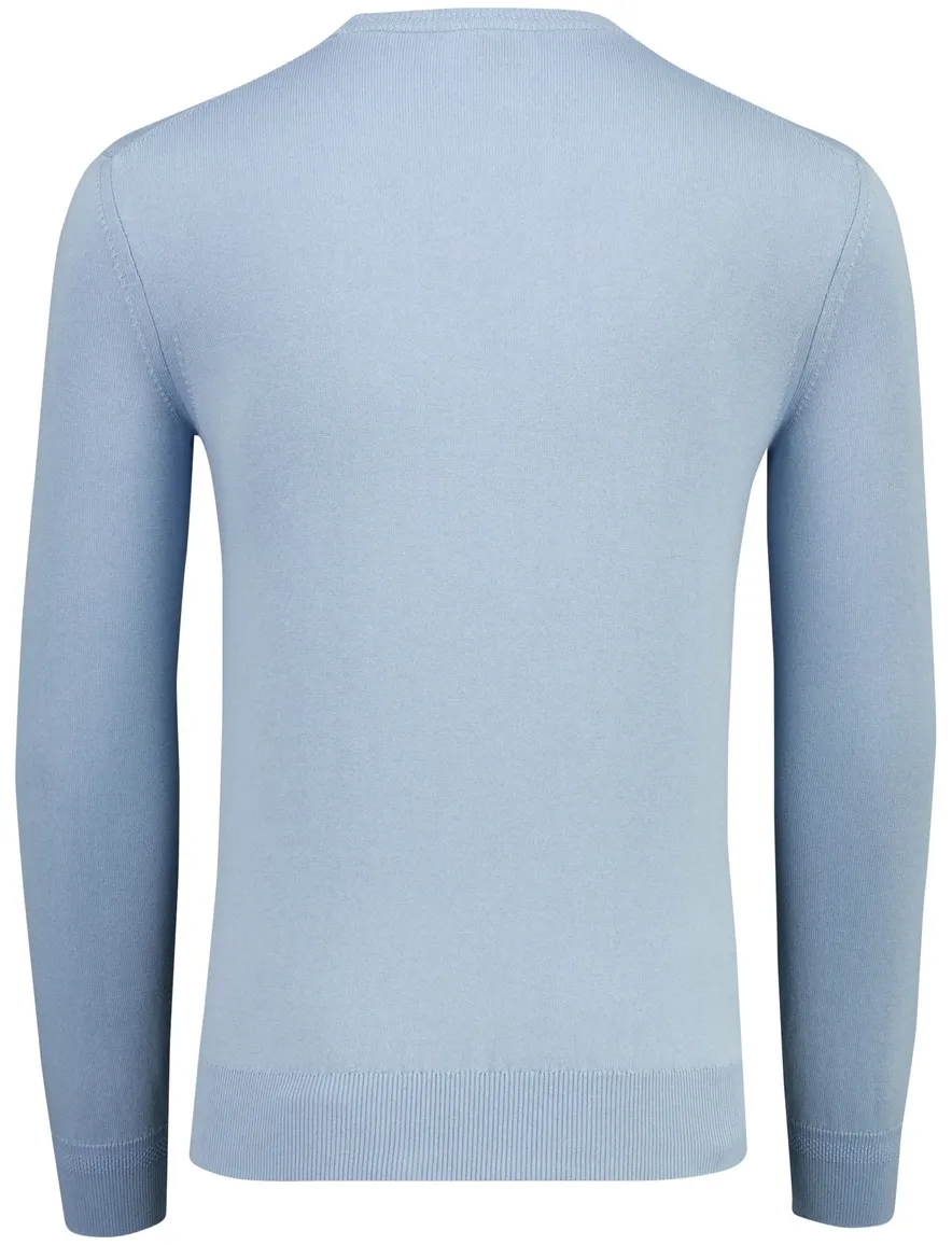 BOSS Orange Kanovano S trui lichtblauw knit