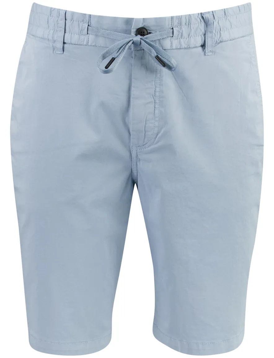 BOSS Orange Tapered Fit bermuda lichtblauw elastische band