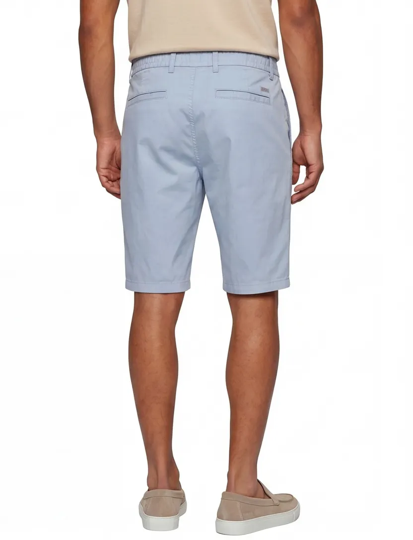 Lichtblauw korte broek BOSS Orange Tapered Fit elastische band