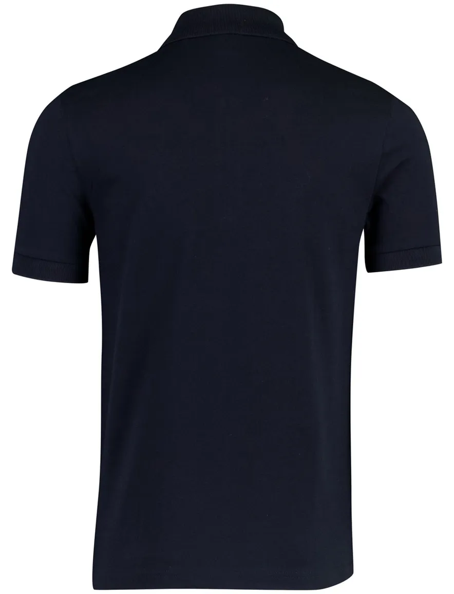 BOSS Orange zip polo Passerzip donkerblauw