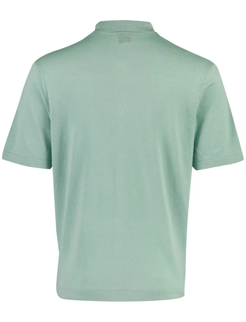 BOSS Orange poloshirt groen wijde fit linnen