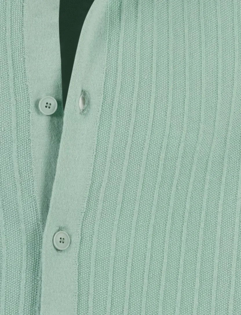 BOSS Orange poloshirt groen wijde fit linnen