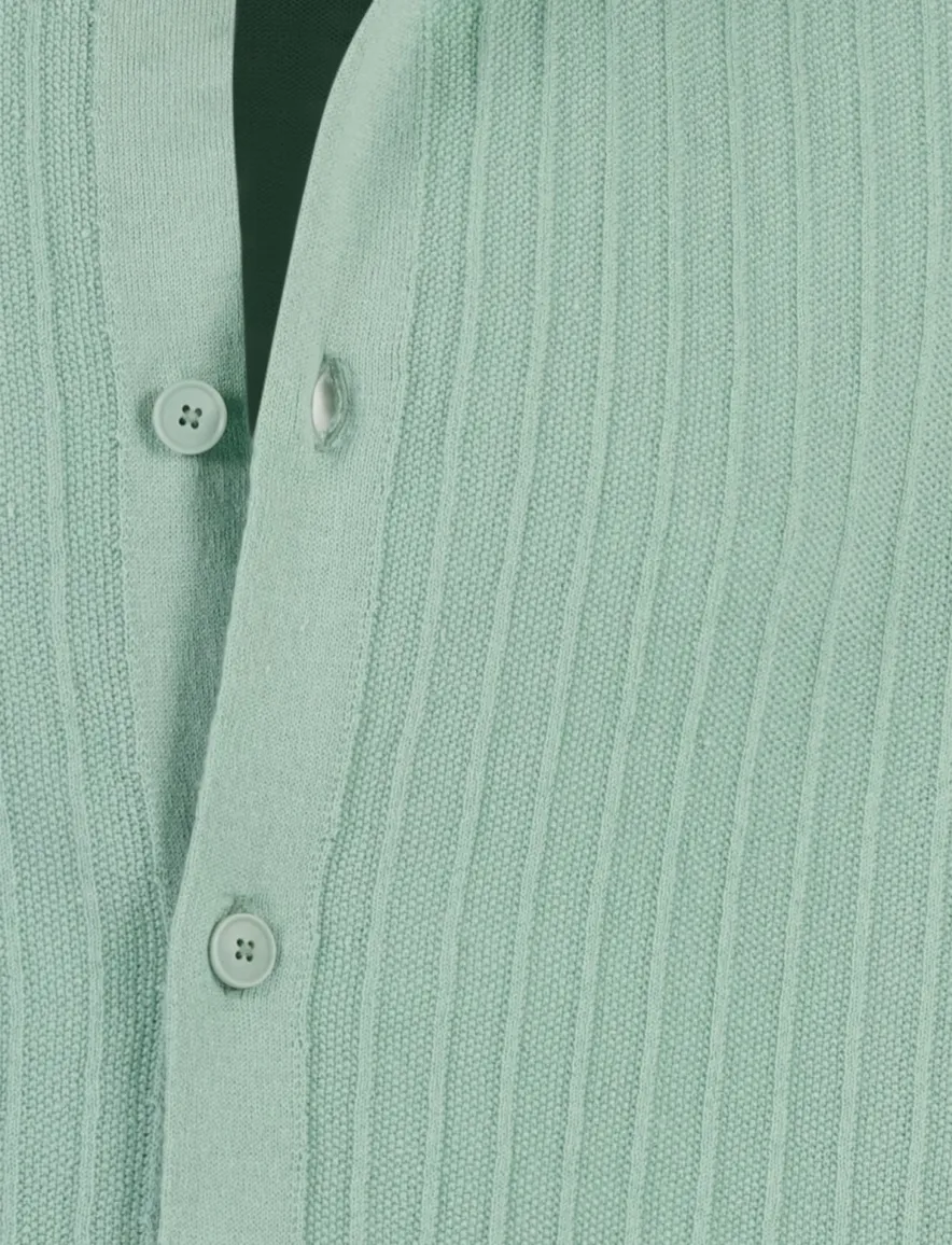 Poloshirt BOSS Orange groen linnen wijde fit