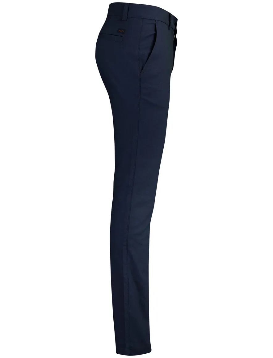 Donkerblauwe chino BOSS Orange slim fit katoen en linnen