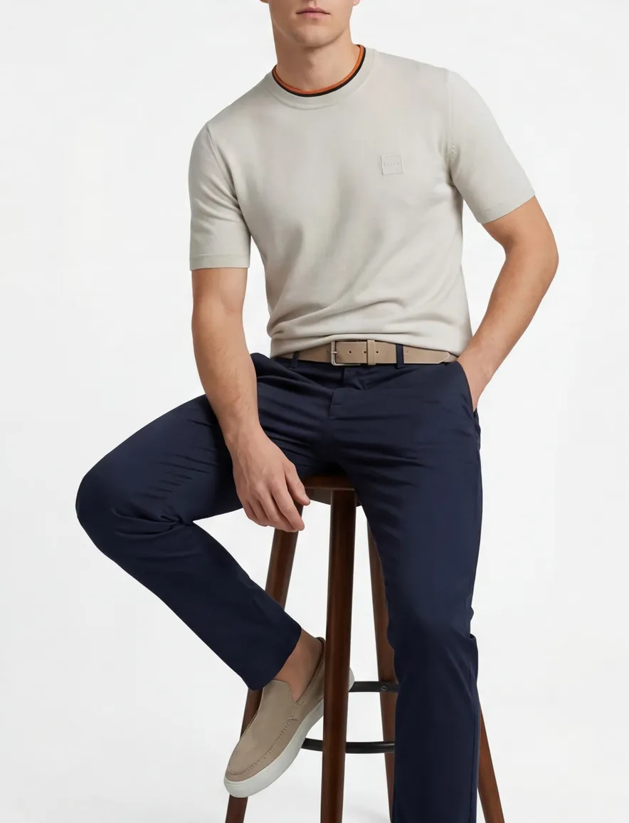 BOSS Orange Kanacho shirt beige knit
