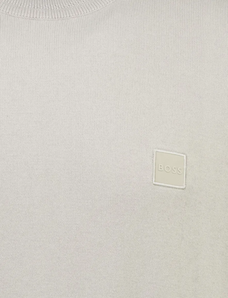 beige t-shirt Boss Orange Kanacho ronde hals