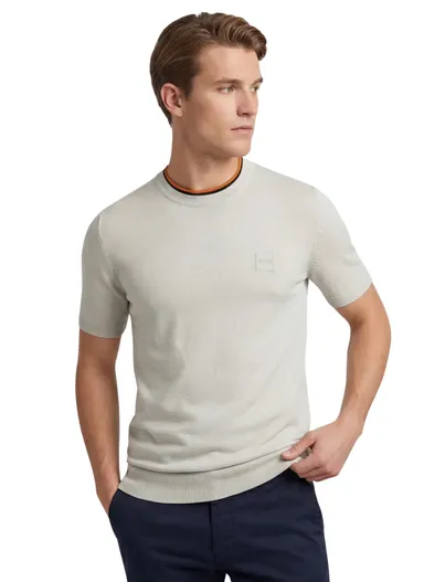 Hugo Boss beige t-shirt Boss Orange Kanacho ronde hals