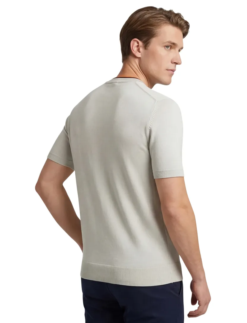 t-shirt Boss Orange Kanacho ronde hals normale fit beige