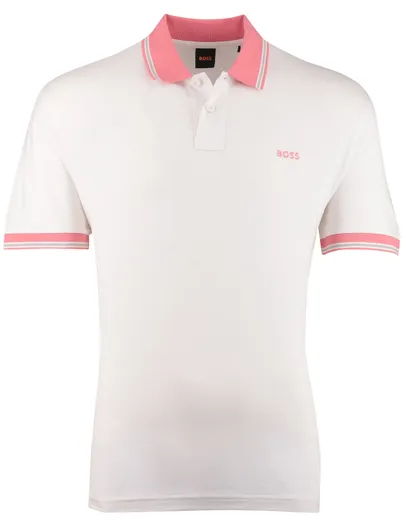 Hugo Boss BOSS Orange Pe Blocks poloshirt wit