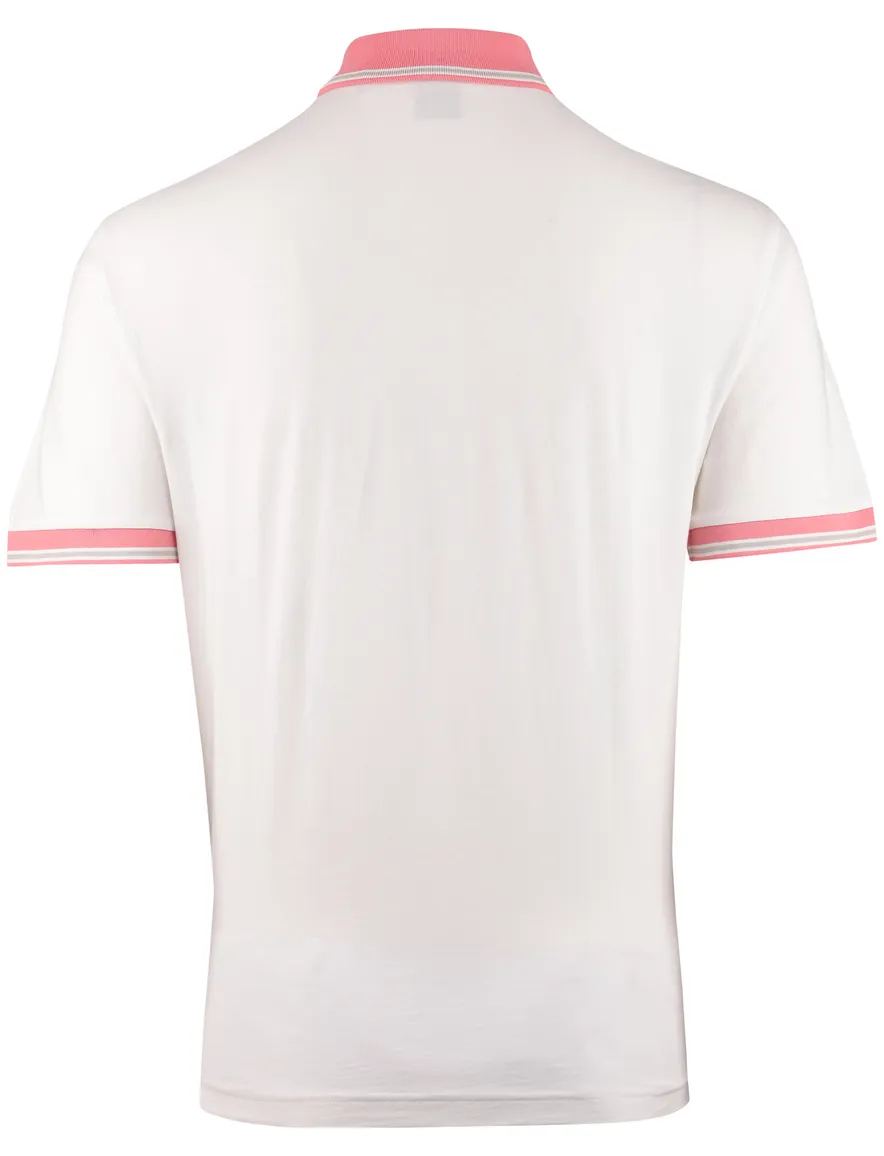 BOSS Orange Pe Blocks poloshirt wit 2-knoops