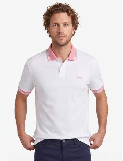 Hugo Boss BOSS Orange Pe Blocks poloshirt wit