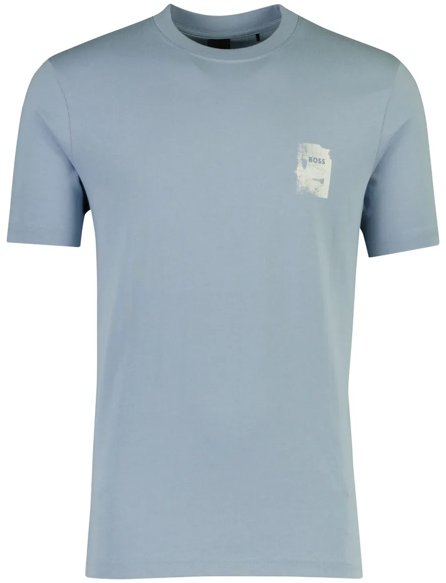Boss Orange Te Groove t-shirt backprint lichtblauw katoen