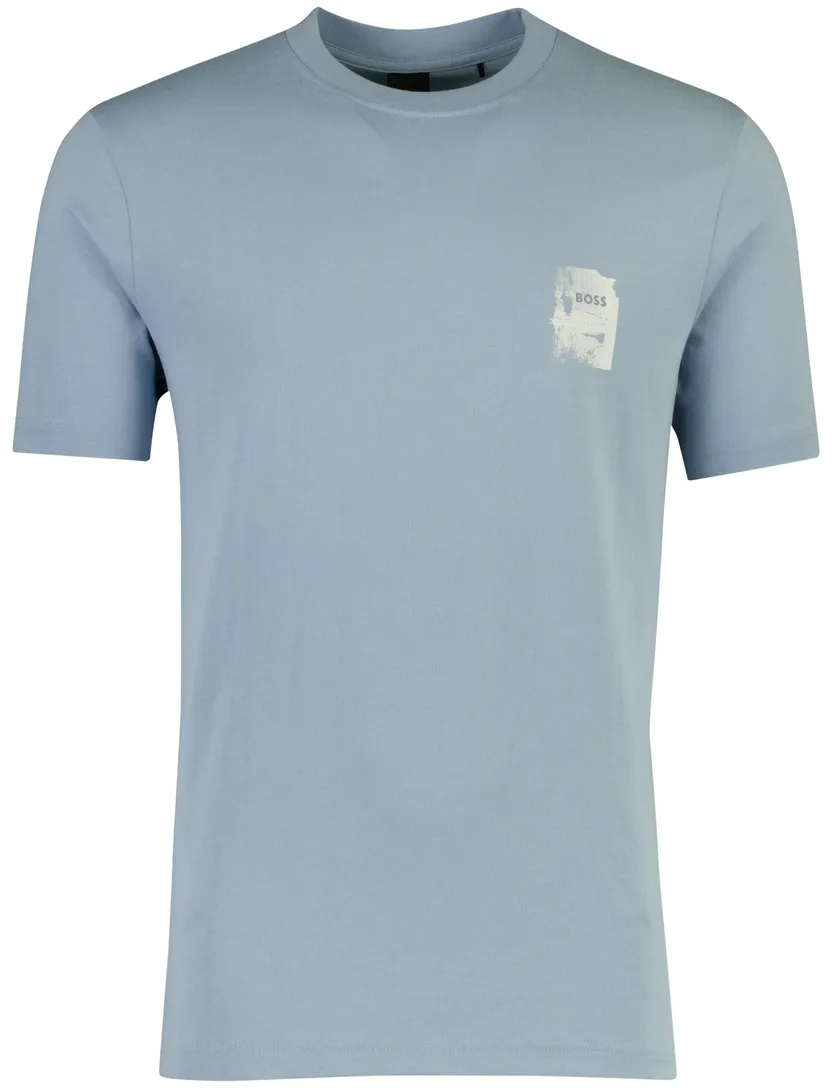 T-shirt Boss Orange Te Groove backprint lichtblauw