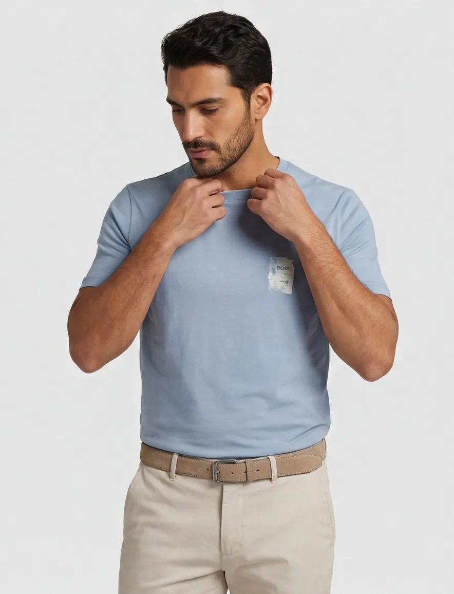 Hugo Boss Orange T-shirt lichtblauw